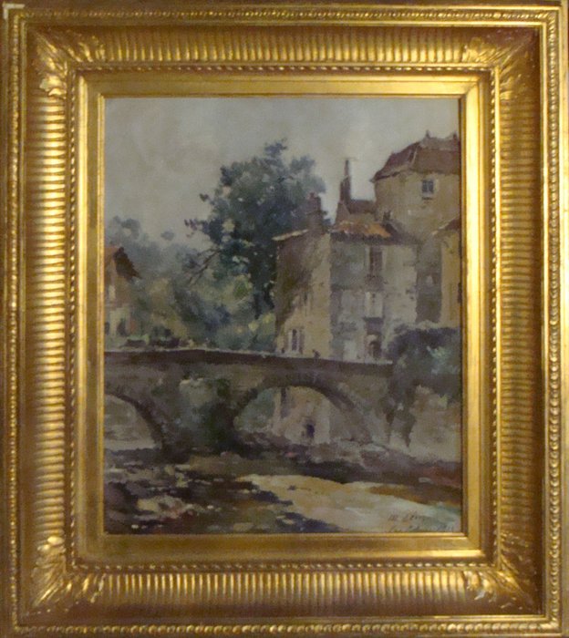 Maurice Lévis (1860-1941) - Le pont de Confolens (Charentes)