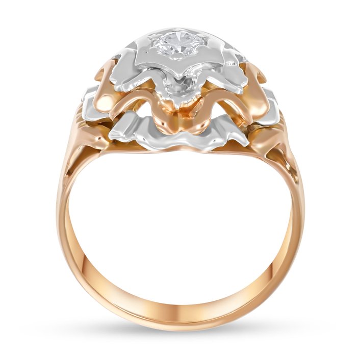 Ring - 18 kraat Gulguld, Hvidguld -  0.25ct. tw. Diamant (Natur)