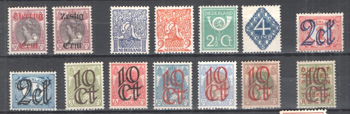 Holland 1922/1928 - Udvalg af frimærker mellem NVPH 81/219