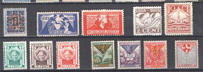 Holland 1922/1928 - Udvalg af frimærker mellem NVPH 81/219