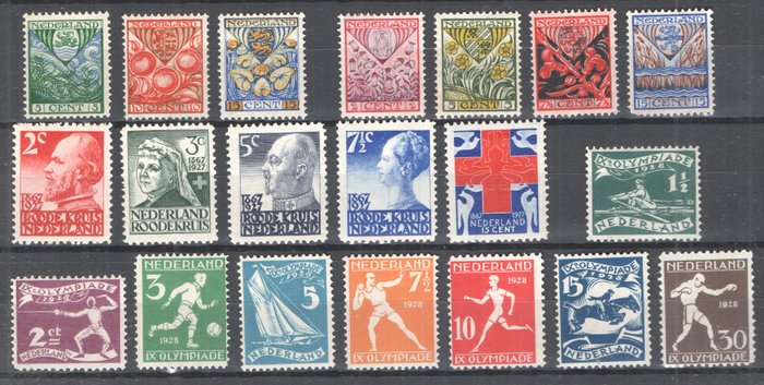 Holland 1922/1928 - Udvalg af frimærker mellem NVPH 81/219