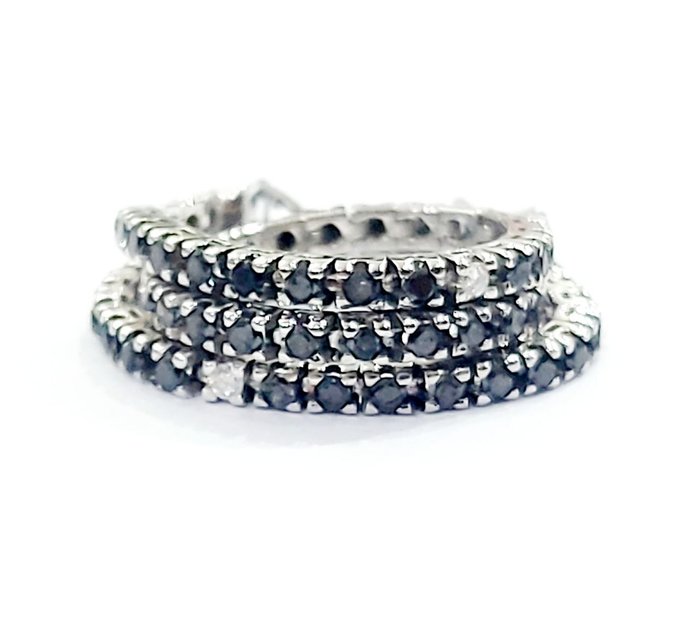 Armbånd - 18 kraat Hvidguld -  3.43ct. tw. Diamant (Farvebehandlet)  - Diamant