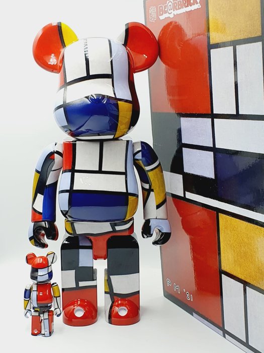 Medicom Toy x Piet Mondrian - Be@rbrick Medicom  x Piet Mondrian 400% 100% Bearbrick 2022