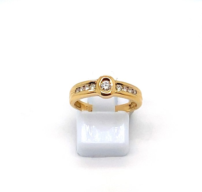 Forlovelsesring - 18 kraat Gulguld -  0.40ct. tw. Diamant (Natur)  - Diamant - Klassisk diamantring RS53