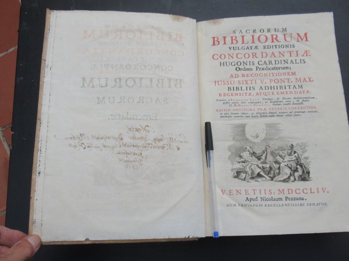 Bibliorum vulgatae editionis concordantiae Hugonis Cardinalis Ordinis Praedicatorum [...] - 1754