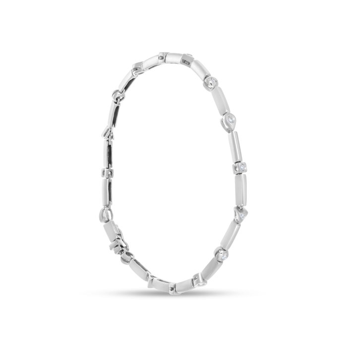 Armbånd - 18 kraat Hvidguld -  0.24ct. tw. Diamant (Natur)