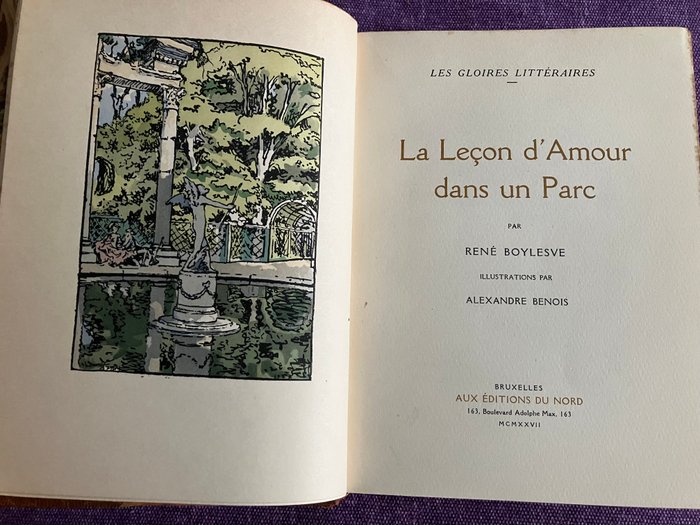 René Boylesve / Alexandre Benois - La leçon d'amour dans un parc - 1927