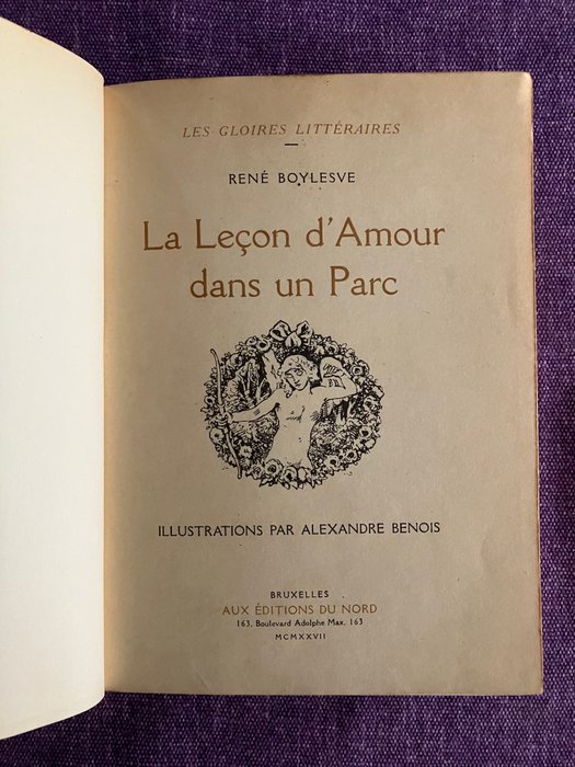 René Boylesve / Alexandre Benois - La leçon d'amour dans un parc - 1927