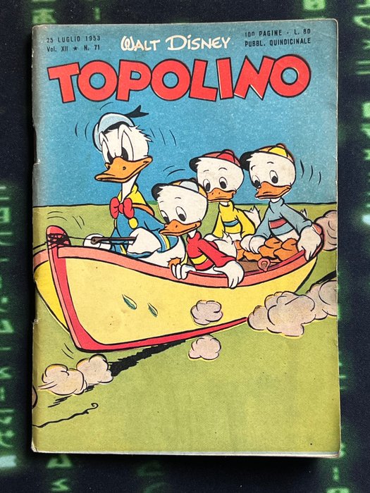 Topolino Originale - N° 71 - 25 Luglio 1953 - con Bollino - 1 Lommehæfte - Første udgave