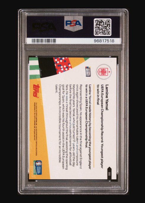 2024 Topps UEFA Euro Lamine Yamal - Rookie Card Spain #66 PSA 10 - 1 Graded card