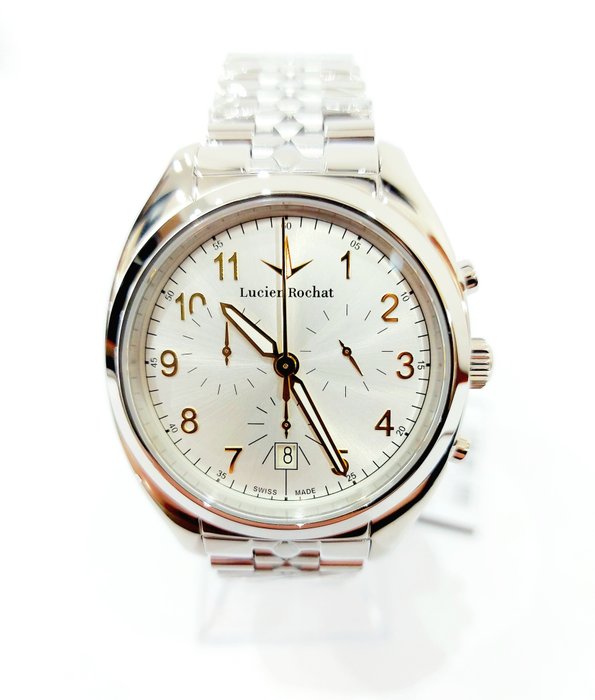 Lucien Rochat - Lucien Rochat Lunel 41mm chr ivory dial br ss - 0473610001-55217 - Unisex - 2000-2010