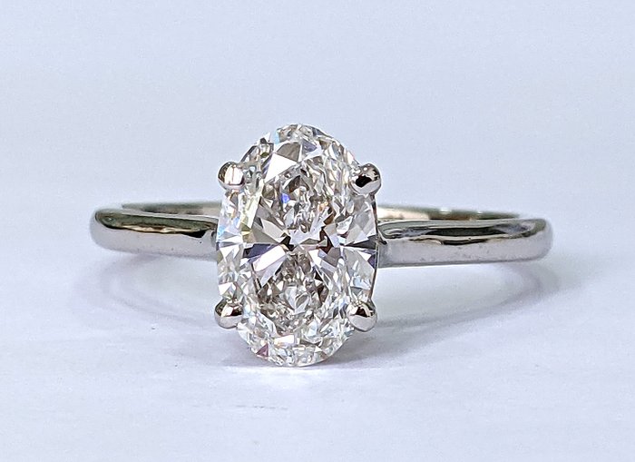 Ingen mindstepris - Forlovelsesring - 14 karat Hvidguld -  151ct tw Diamant (Laboratoriedyrket) - D VVS2 IGI