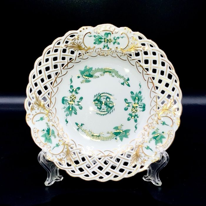 Meissen - Artwork Breakthrough Plate - First Choice - "Green Court Dragon" - Tallerken - Håndmalet porcelæn