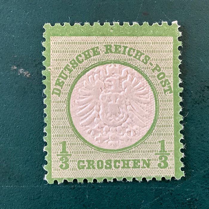 Tyske Kejserrige 1872 - 1/3 Groschen stor Brutschild - Michel 17