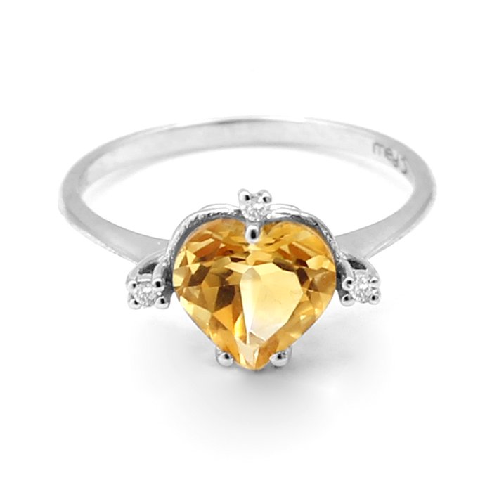 Ingen mindstepris - Ring - 18 kraat Hvidguld Diamant (Natur)