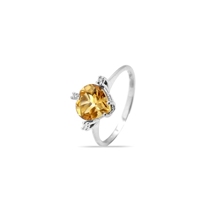 Ingen mindstepris - Ring - 18 kraat Hvidguld Diamant (Natur)