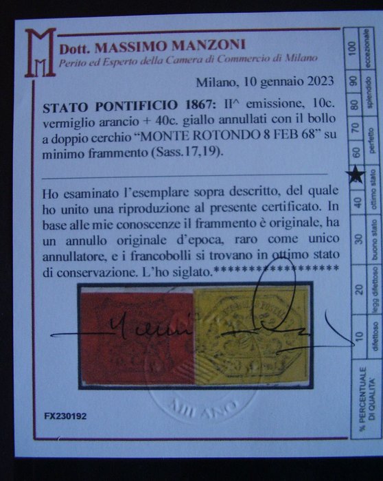 Antikke Italienske Stater - Kirkestaten  - Aflysninger: Monterotondo-aflysning ved andet nummer. R1 score