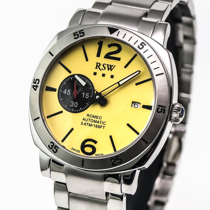 RSW - NEW Automatic Swiss Watch - ROMEO - RSWA154-SS-14 - Ingen mindstepris - Mænd - 2011-nu