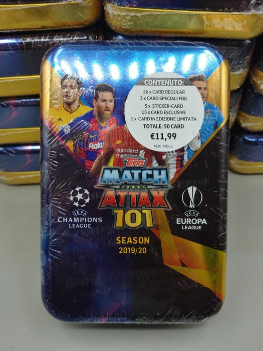 2019/20 Topps Match Attax 101 Tin Boxes - 40 Sealed box - Næsten så god som ny (NM)