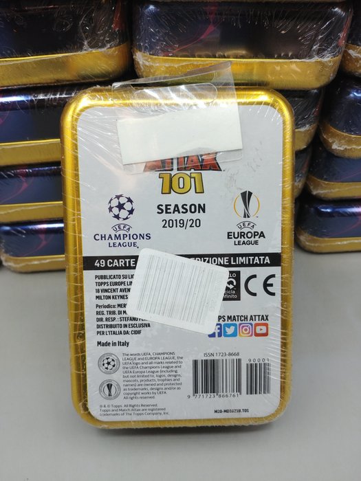 2019/20 Topps Match Attax 101 Tin Boxes - 40 Sealed box - Næsten så god som ny (NM)