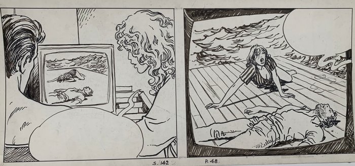 Manara, Milo - 1 Original strimmel - Le Déclic 2 - 1991