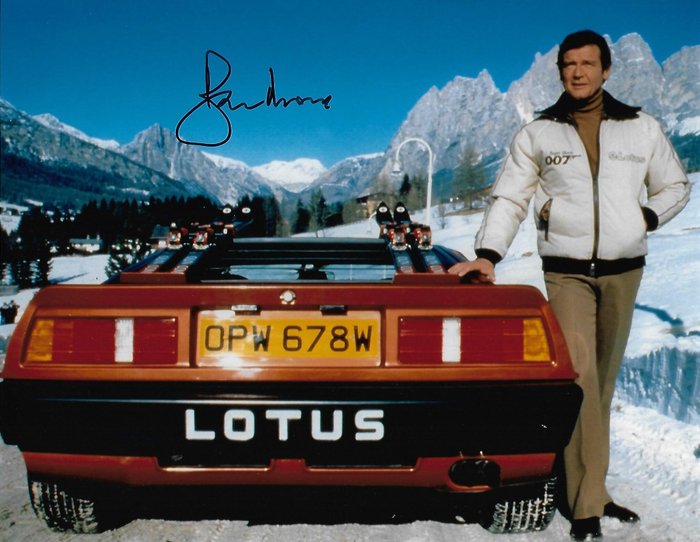 Roger Moore - Autographed Photo "For Your Eyes Only" James Bond 007 with b'bc COA.