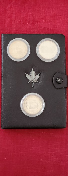 Canada, Förenta staterna. A Lot consisting of 3x USA Commemorative Half Dollars, together with a Canadian 1980 Double Dollar 1980-2000  (Ingen mindstepris)