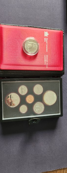 Canada, Förenta staterna. A Lot consisting of 3x USA Commemorative Half Dollars, together with a Canadian 1980 Double Dollar 1980-2000  (Ingen mindstepris)