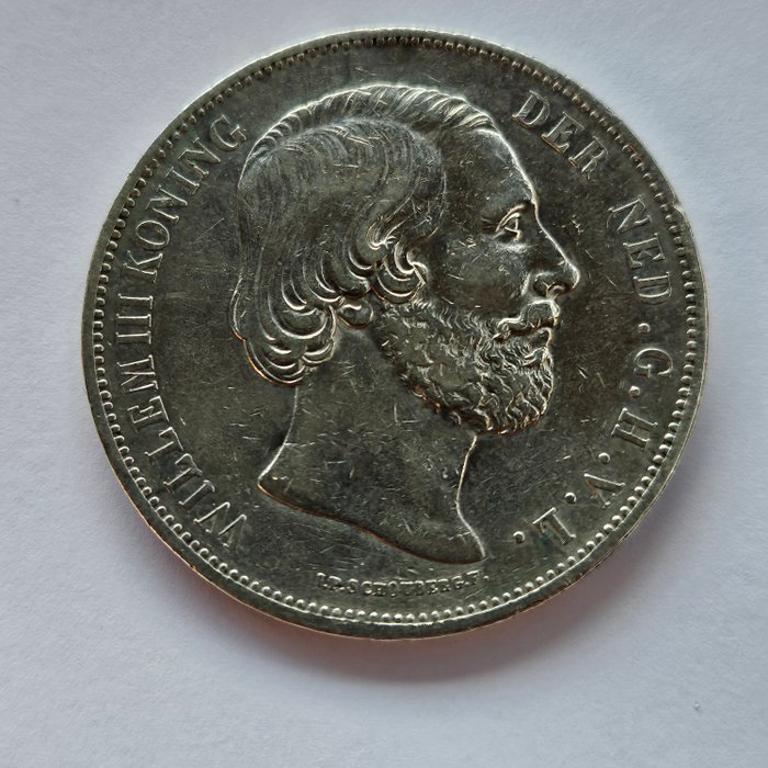 Holland Willem III (1849-1890) 2 1/2 Gulden 1872  (Ingen mindstepris)