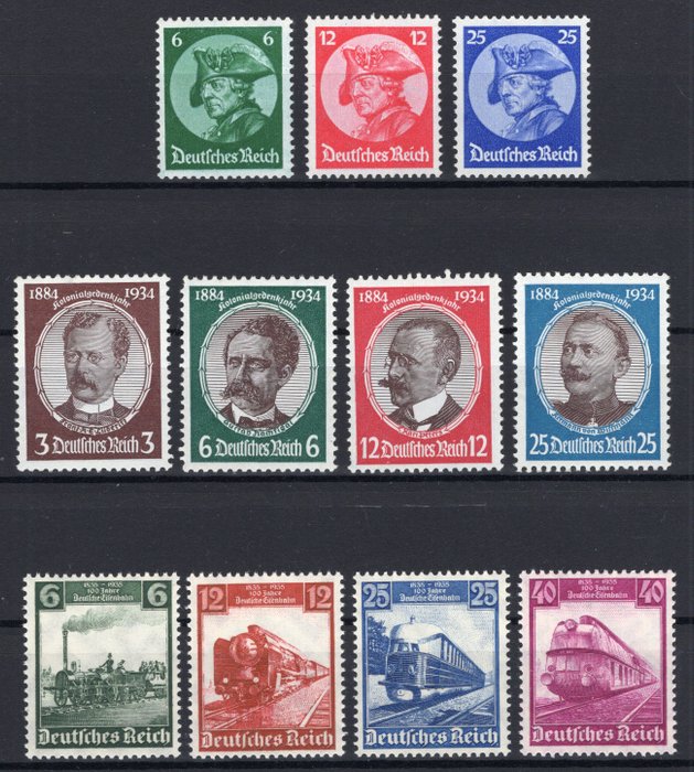 Tyske Kejserrige 1933/1935 - Tre bedre **/MNH-udgaver