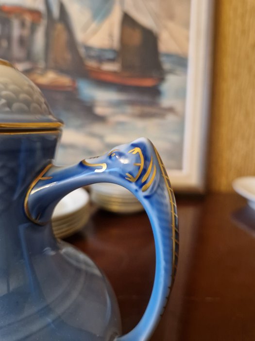 Bing  Grøndahl - Kaffesæt til 6 (19) - "Blue Seagull" - Porcelæn