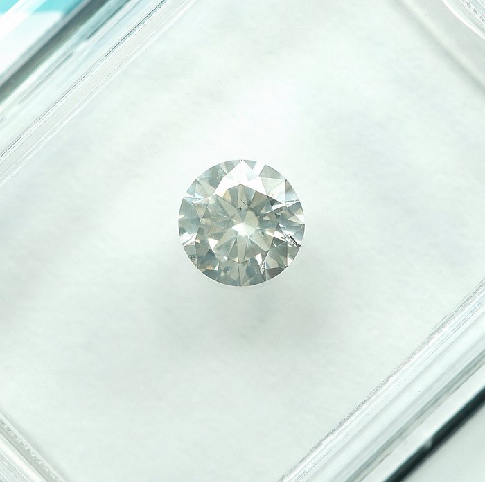 1 pcs Diamant  (Naturfarvet)  - 0.37 ct - Light Grålig Gul - SI2 - International Gemological Institute (IGI)