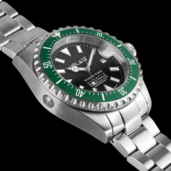 Ublast - Ocean King  Professional Diver - UBOK45200BL/GN - Swiss Automatic Sellita SW200 - Mænd - Ny