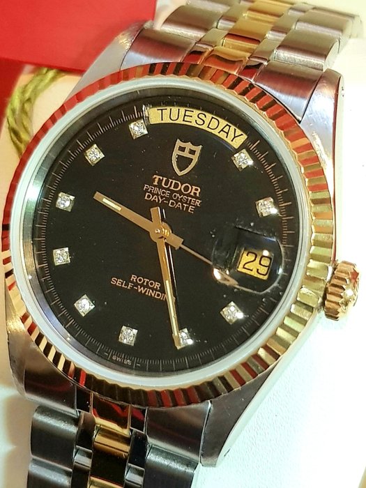 Tudor - Prince Oyster Day+Date - Ref. 76213 - Black Dial - Mænd - 1997