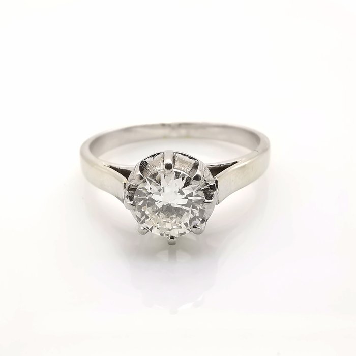 Forlovelsesring - 18 kraat Hvidguld, Platin -  0.60ct. tw. Diamant (Natur)