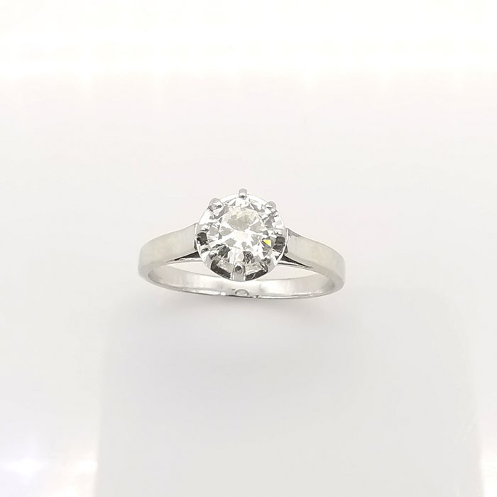 Forlovelsesring - 18 kraat Hvidguld, Platin -  0.60ct. tw. Diamant (Natur)