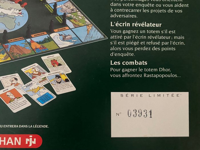 Dokument - Hergé - Tintin et le Piège du Totem Dhor - Edition de luxe à tirage limité - Jeux Nathan - 1993