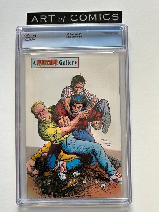 Wolverine #5 - Karma, Bloodsport, Jessica Drew Appearance - Pinup By John Bolton On Back Cover - CGC Graded 9.8!! - Extremely High Grade!! - White Pages!! - 1 Graded comic - Første udgave - 1989