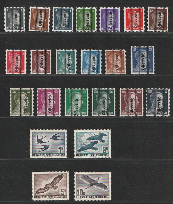 Østrig 1945/1953 - 2 komplette serier - Michel 674/692 984/987