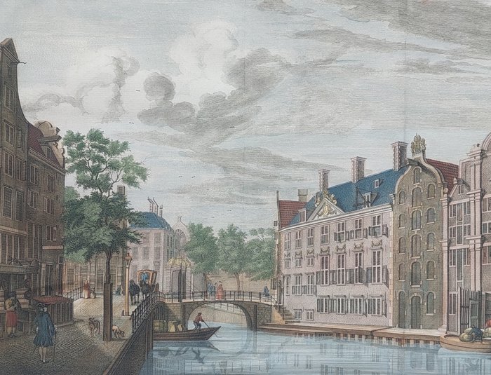 Holland - Amsterdam; J. Wagenaar / I. Tirion - Het Oude - Zyds - Heeren - Logement en de Voorpoort van't Gasthuis. - 1760