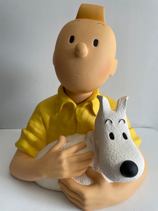 Statuette Moulinsart 45912 - Grand Buste Tintin et Milou - 1 Figurine - Hergé / Leblon - 2000