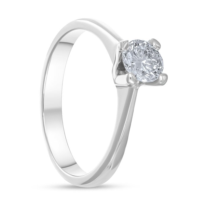 Ring - 18 kraat Hvidguld -  0.50ct. tw. Diamant (Natur)