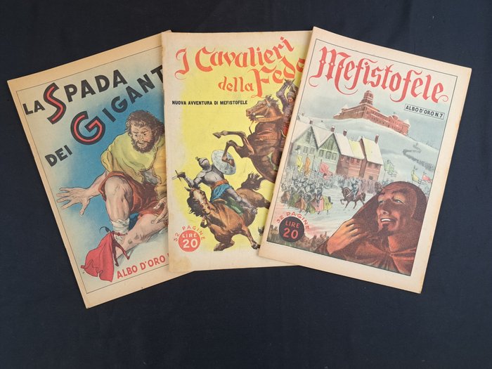 Albi d'Oro nn. 7, 9, 14 - Mefistofele - 3 Comic - Første udgave - 1946