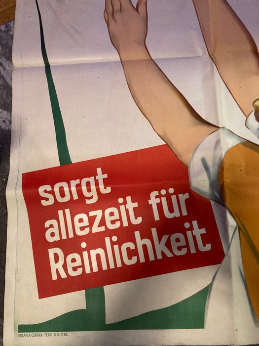 unbekannt - strapla centra terp. s4-2BG - Werbe Plakat Centra Kernseife sorgt allezeit für Reinlichkeit