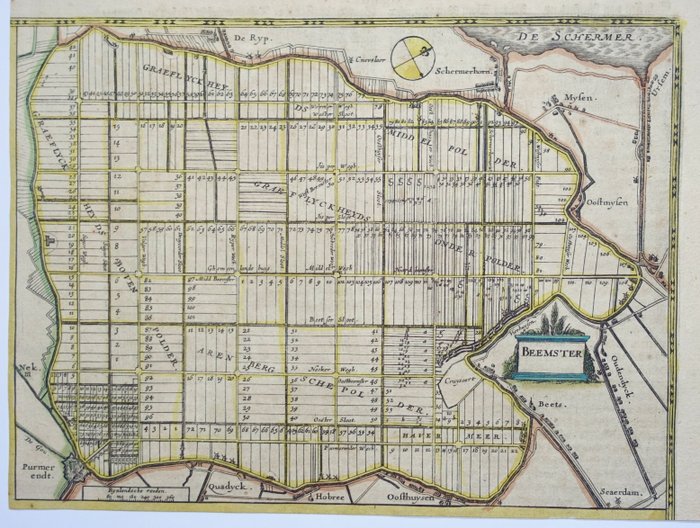 Holland - Beemster; J. Janssonius - Beemster. - 1646