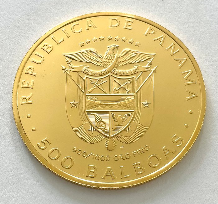 Panama. Vasco Nunez De Balboa. 500 Balboas 1975 - 42,15 g Gold .900