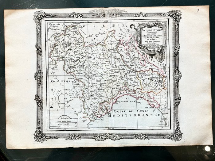 Italien - Gènes, Torino; Louis-Charles DESNOS - Partie de l'Italie comprenant les états de Sardaigne, de Milan, Parme et Gène - 1781-1800