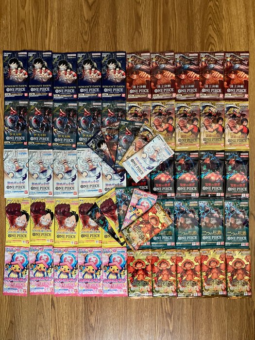 Bandai - 60 Booster pack - 10 different packs 6 sets - ONE PIECE CARD GAME Japanese