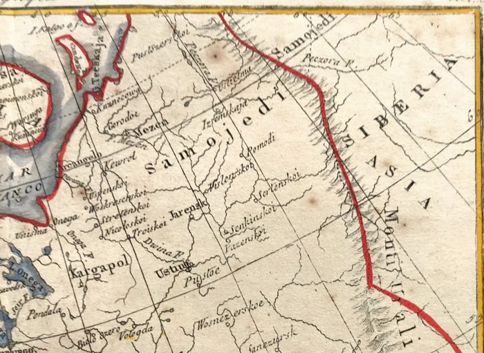 Russia, Polonia, Ucrania, Norvegia, Svezia, Lituania - øst Europa; Stabilimento Tipografico Enciclop. dell Antica Ditta Girolamo Tasso in Venezia 1870 - "Russia Svezia Norvegia.." 1875 - 1861-1880