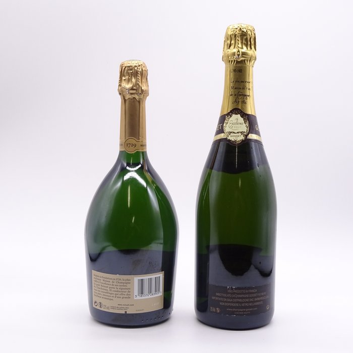 Gosset, Ruinart - Champagne - 2 Flasker (0,75 L)